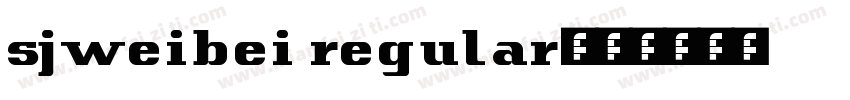 sjweibei regular字体转换